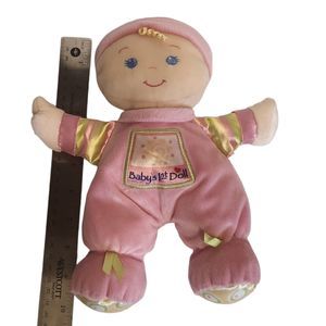 Fisher Price Baby's First Doll Stuffed Plush Pink 10" 2008